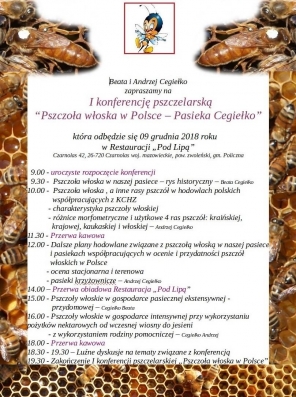 Zaproszenie na konferencję o pszczołach włoskich